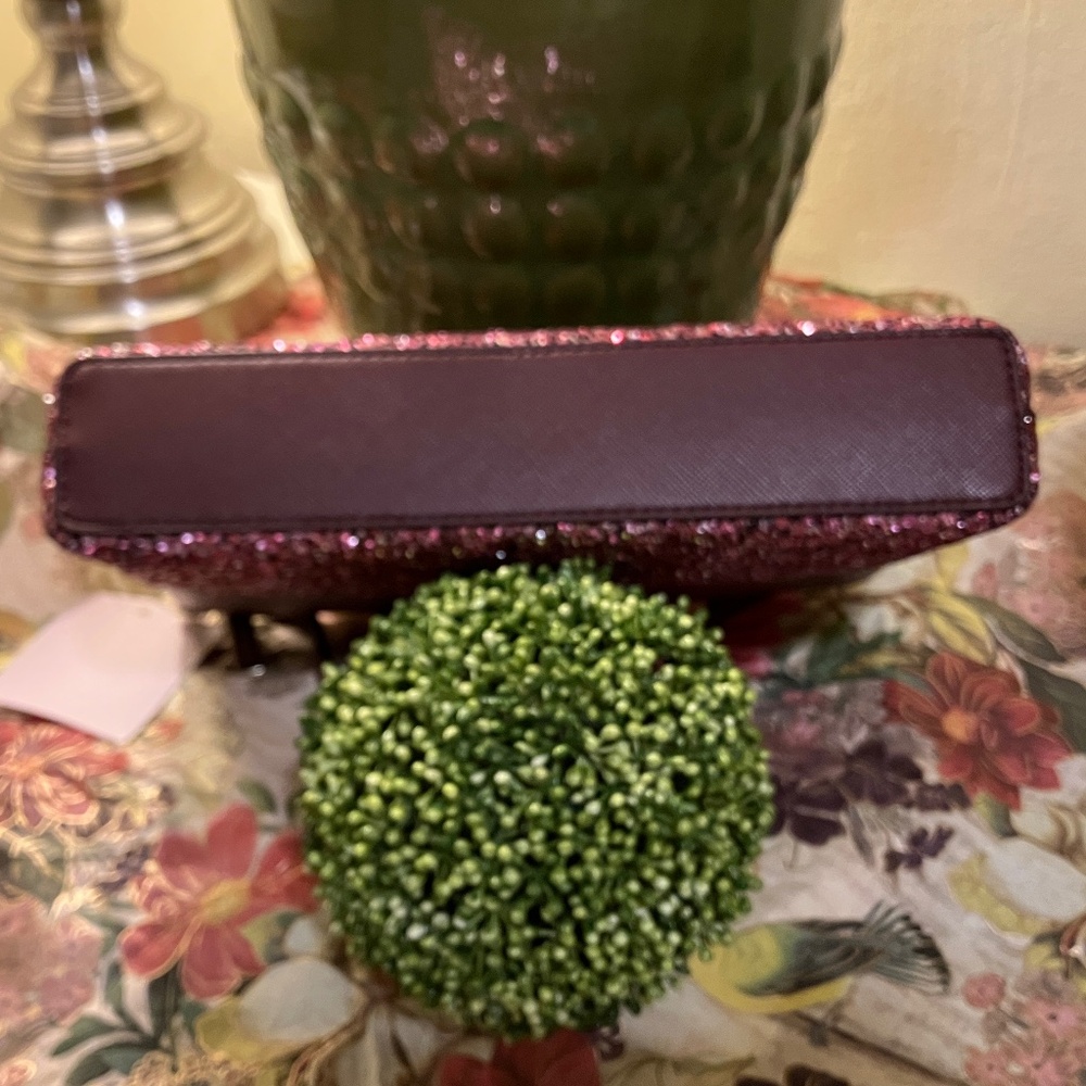 ✨ PRISTINE ✨ Kate Spade Burgundy & Glitter Crossbody - Picture 3 of 8